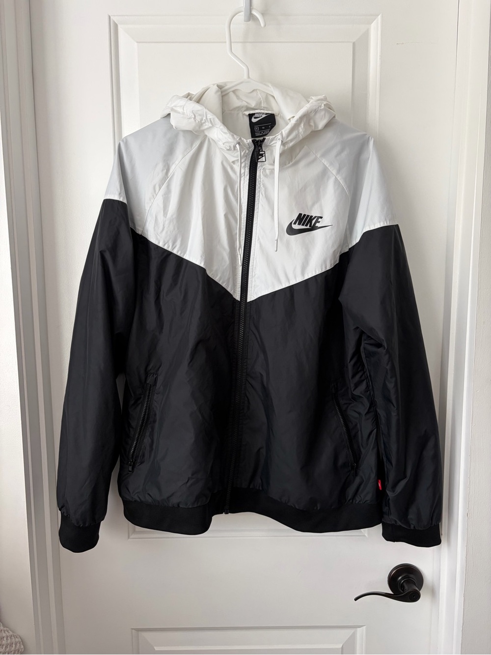 Nike Black and White Windrunner Jacket